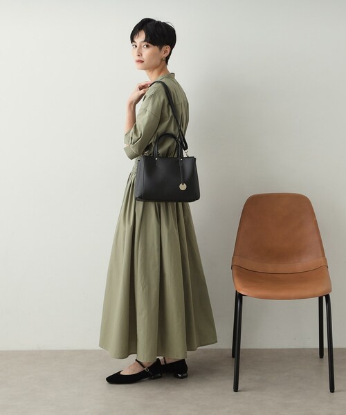 OPAQUE.CLIP（オペークドットクリップ）の「◆【人間工学/2WAY】シュリンクミドルトートバッグ（トートバッグ・レディース・ブラック/グレー/サンドベージュ・00）」の17枚目の写真