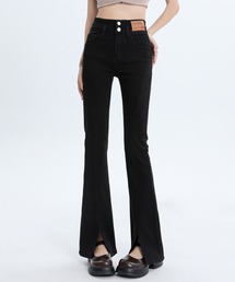 aimoha | 【Aimoha】スリットマイクロフレアジーンズ(デニムパンツ)