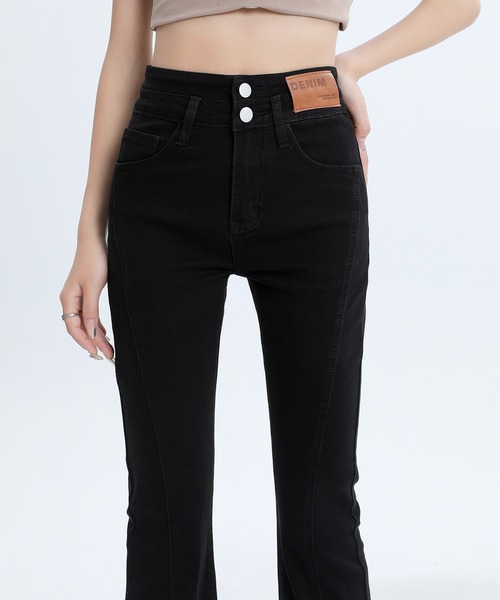 aimoha（アイモハ）の「【Aimoha】スリットマイクロフレアジーンズ（デニムパンツ・レディース・ブラック/ライトブルー/ブルー・LARGE/MEDIUM/SMALL）」の19枚目の写真