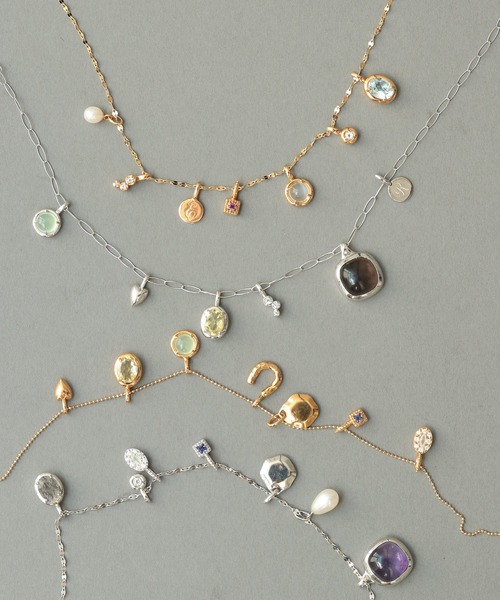 flavor アイオライト スクエア チャーム silver925（チャーム）｜NOIR DE POUPEE（ノワールドプーペ）