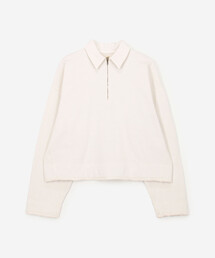 UNFIL | unfil | コットンスウェット ハーフジッププルオーバー WOMEN(ポロシャツ)
