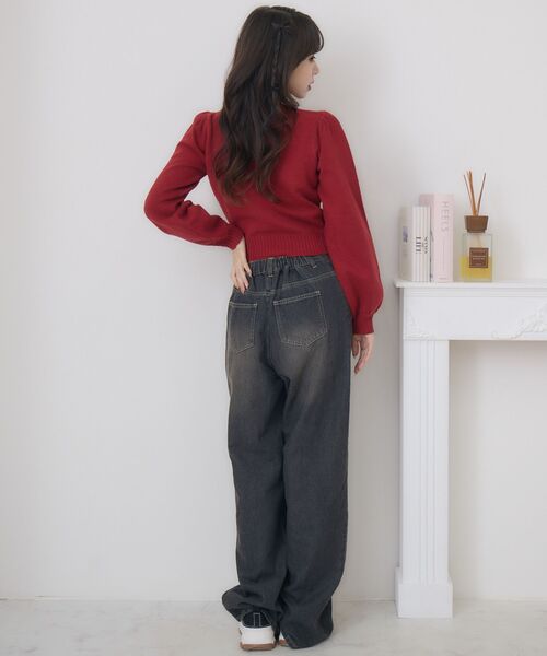 ems excite（エムズエキサイト）の「catジャガードNTPO（ニット/セーター・レディース・レッド/ナチュラル/ブルー・FREE）」の20枚目の写真