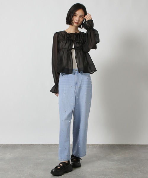 LAKOLE（ラコレ）の「パールデニム / 147165（デニムパンツ・レディース・ブラック/ライトブルー・SMALL/MEDIUM）」の11枚目の写真