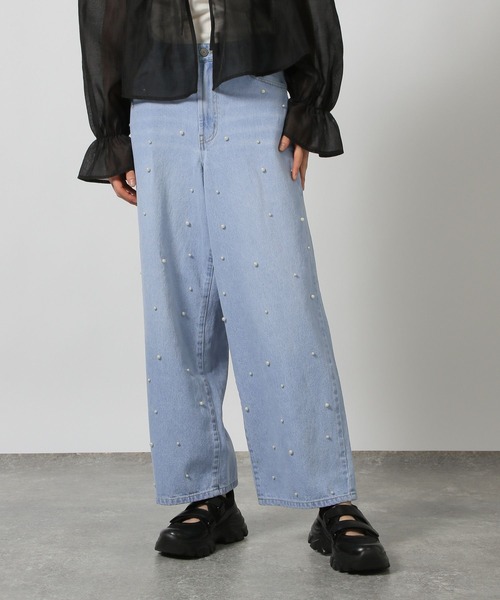 LAKOLE（ラコレ）の「パールデニム / 147165（デニムパンツ・レディース・ブラック/ライトブルー・SMALL/MEDIUM）」の13枚目の写真