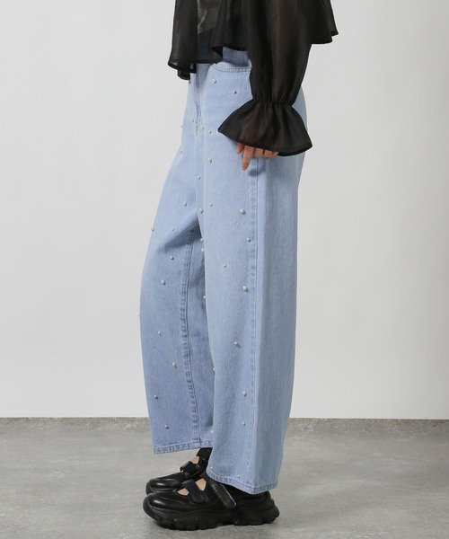 LAKOLE（ラコレ）の「パールデニム / 147165（デニムパンツ・レディース・ブラック/ライトブルー・SMALL/MEDIUM）」の14枚目の写真