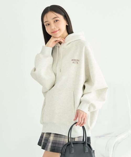 earth music&ecology（アースミュージックアンドエコロジー）の「アソートロゴフーディー（パーカー・レディース・杢グレー/ブルー/オートミール/イエロー・FREE）」の5枚目の写真