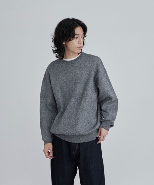 coen(コーエン)の「メランジクルーネックニット(ニット/セーター・メンズ・グレー/ベージュ/ロイヤルブルー・M/L/XL)」の10枚目の写真