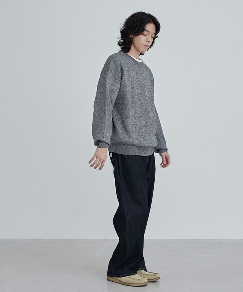 coen(コーエン)の「メランジクルーネックニット(ニット/セーター・メンズ・グレー/ベージュ/ロイヤルブルー・M/L/XL)」の15枚目の写真