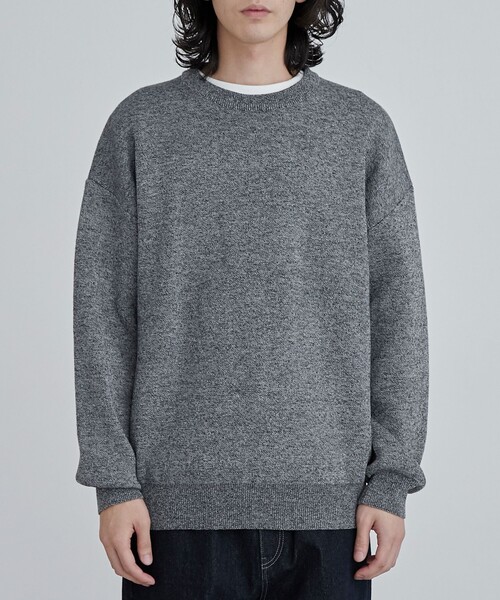 coen(コーエン)の「メランジクルーネックニット(ニット/セーター・メンズ・グレー/ベージュ/ロイヤルブルー・M/L/XL)」の16枚目の写真