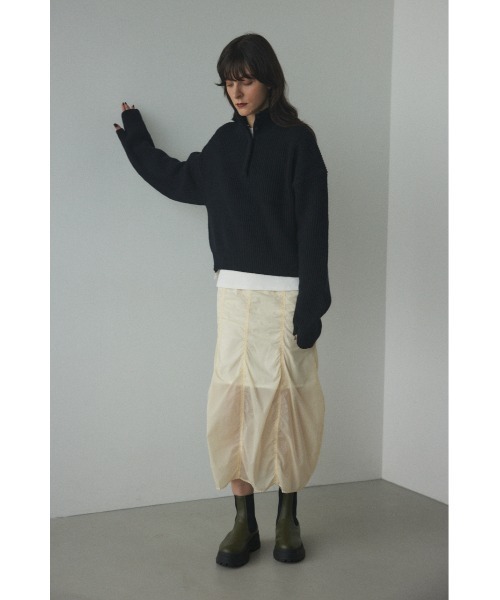 BLACK BY MOUSSY（ブラックバイマウジー）の「high neck aze knit tops(ハイネックアゼニットトップス)（ニット/セーター・レディース・トップグレー/ピンク/オフホワイト/ブラック・FREE）」の11枚目の写真