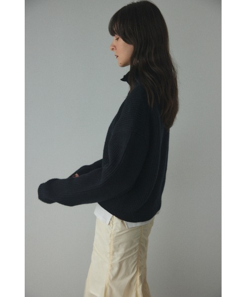 BLACK BY MOUSSY（ブラックバイマウジー）の「high neck aze knit tops(ハイネックアゼニットトップス)（ニット/セーター・レディース・トップグレー/ピンク/オフホワイト/ブラック・FREE）」の12枚目の写真
