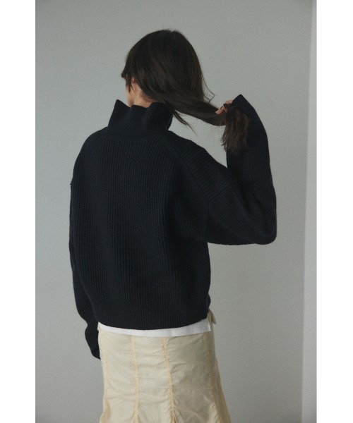 BLACK BY MOUSSY（ブラックバイマウジー）の「high neck aze knit tops(ハイネックアゼニットトップス)（ニット/セーター・レディース・トップグレー/ピンク/オフホワイト/ブラック・FREE）」の13枚目の写真