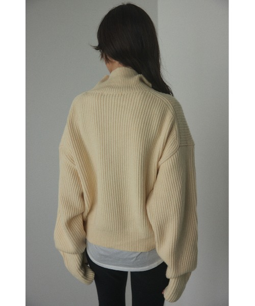 BLACK BY MOUSSY（ブラックバイマウジー）の「high neck aze knit tops(ハイネックアゼニットトップス)（ニット/セーター・レディース・トップグレー/ピンク/オフホワイト/ブラック・FREE）」の20枚目の写真