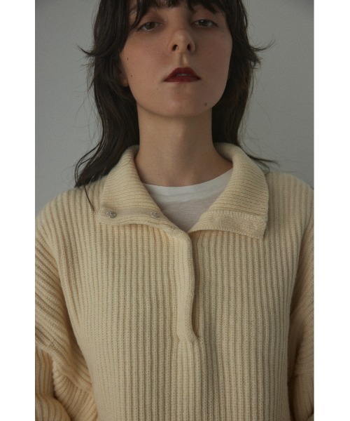 BLACK BY MOUSSY（ブラックバイマウジー）の「high neck aze knit tops(ハイネックアゼニットトップス)（ニット/セーター・レディース・トップグレー/ピンク/オフホワイト/ブラック・FREE）」の21枚目の写真