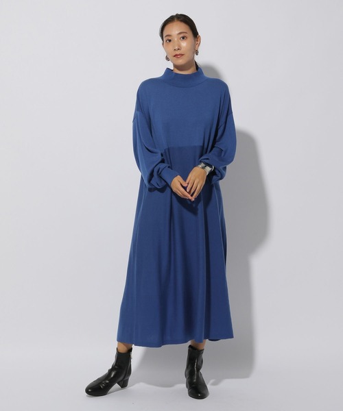 せとはるコラボ　PW CIRCULUS フレア　ワンピース　長袖モックネック せとはるコラボ オリジナルワンピ | ONWARD CROSSET