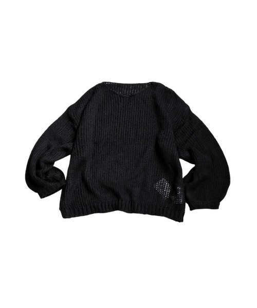 antiqua(アンティカ)の「ローゲージニット(ニット/セーター・レディース・レッド/ブルー/チャコールグレー/オフホワイト/ブラック・ONESIZE)」の10枚目の写真
