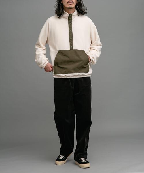 URBAN RESEARCH Sonny Label（アーバンリサーチサニーレーベル）の「ライトフリースプルオーバー（Tシャツ/カットソー・メンズ・アイボリー/ブラック・MEDIUM/LARGE）」の7枚目の写真