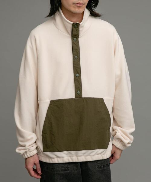 URBAN RESEARCH Sonny Label（アーバンリサーチサニーレーベル）の「ライトフリースプルオーバー（Tシャツ/カットソー・メンズ・アイボリー/ブラック・MEDIUM/LARGE）」の12枚目の写真