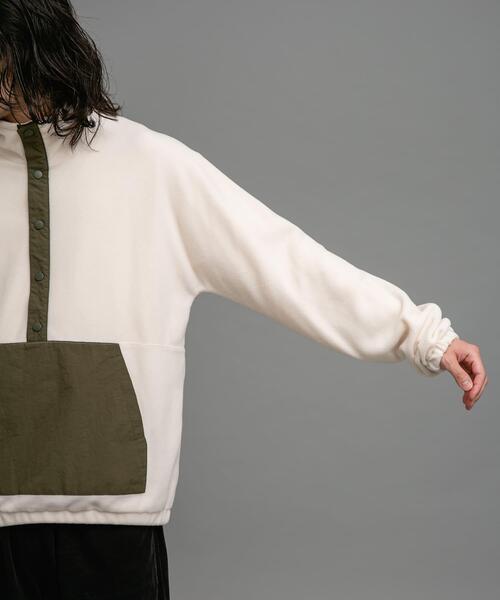 URBAN RESEARCH Sonny Label（アーバンリサーチサニーレーベル）の「ライトフリースプルオーバー（Tシャツ/カットソー・メンズ・アイボリー/ブラック・MEDIUM/LARGE）」の17枚目の写真