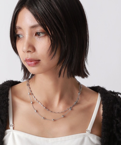 PAGEBOY(ページボーイ)の「2レンハートネックレス(ネックレス・レディース・シルバー・FREE)」の1枚目の写真