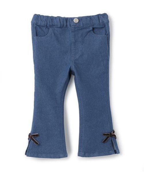 petit main(プティマイン)の「【リンク】ストレッチフレアパンツ(キッズ)(デニムパンツ・キッズ・ネイビー/ブラック・90cm/100cm/110cm/120cm/130cm)」の2枚目の写真