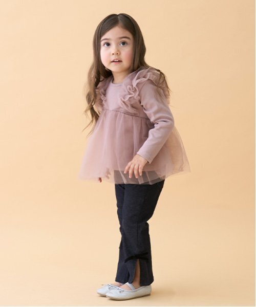 petit main(プティマイン)の「【リンク】ストレッチフレアパンツ(キッズ)(デニムパンツ・キッズ・ネイビー/ブラック・90cm/100cm/110cm/120cm/130cm)」の3枚目の写真