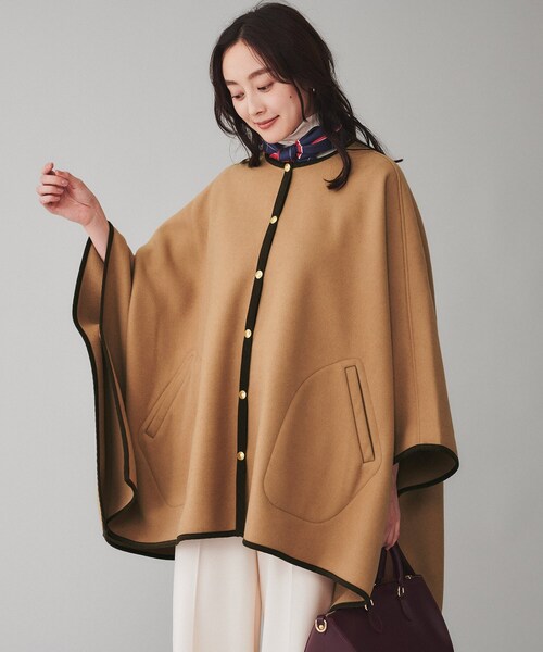 UNTITLED（アンタイトル）の「◆【 TRADITIONAL WEATHERWEAR 】RENFREW  ポンチョコート（ポンチョ・レディース・キャメル/ブラック・02）」の8枚目の写真