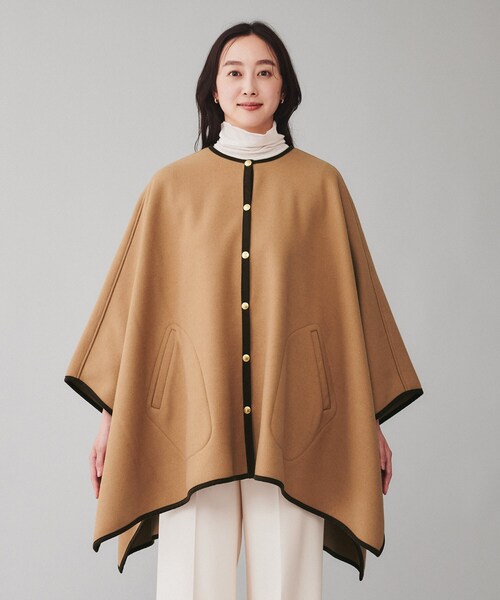 UNTITLED（アンタイトル）の「◆【 TRADITIONAL WEATHERWEAR 】RENFREW  ポンチョコート（ポンチョ・レディース・キャメル/ブラック・02）」の12枚目の写真