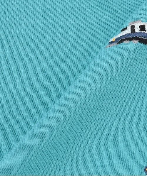 kladskap（クレードスコープ）の「電車刺しゅう袖ボーダートレーナー（スウェット・キッズ・ライトベージュ/ターコイズブルー/ブルー/ベージュ・80ｃｍ/90cm/100cm/110cm/120cm/130cm）」の21枚目の写真