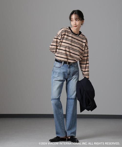 tシャツ Emily in Paris×FUDGE 別注ボーダーロンT レディース Emily in Paris × FUDGE 別注 ボーダー ロンT