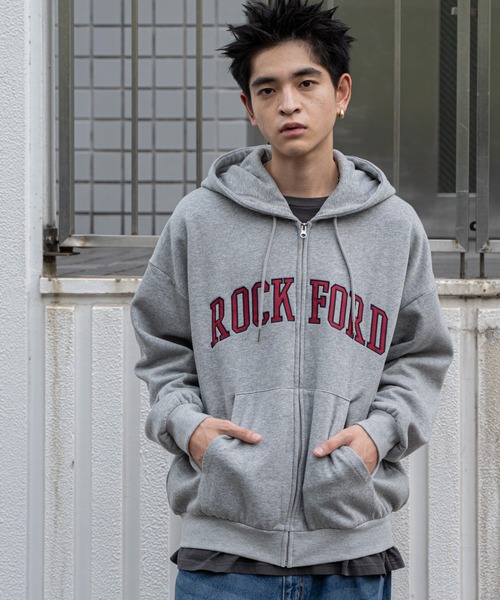 WEGO（ウィゴー）の「WEGO/ワッペンロゴジップパーカー（パーカー・メンズ・ブラウン/ブラック/ダークグリーン/杢グレー・MEDIUM/LARGE）」の22枚目の写真