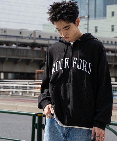 WEGO（ウィゴー）の「WEGO/ワッペンロゴジップパーカー（パーカー・メンズ・ブラウン/ブラック/ダークグリーン/杢グレー・MEDIUM/LARGE）」の19枚目の写真