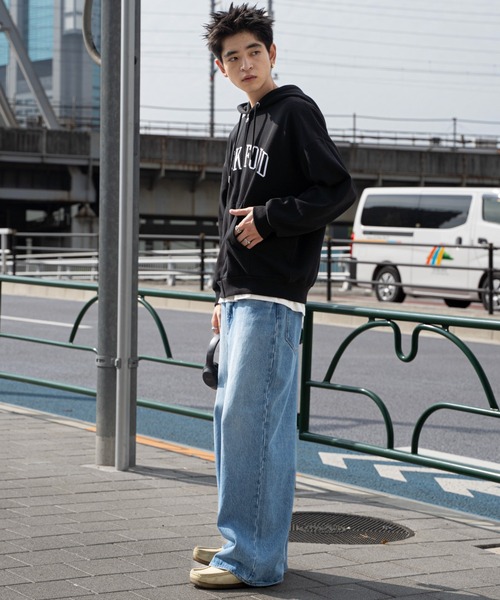 WEGO（ウィゴー）の「WEGO/ワッペンロゴジップパーカー（パーカー・メンズ・ブラウン/ブラック/ダークグリーン/杢グレー・MEDIUM/LARGE）」の21枚目の写真