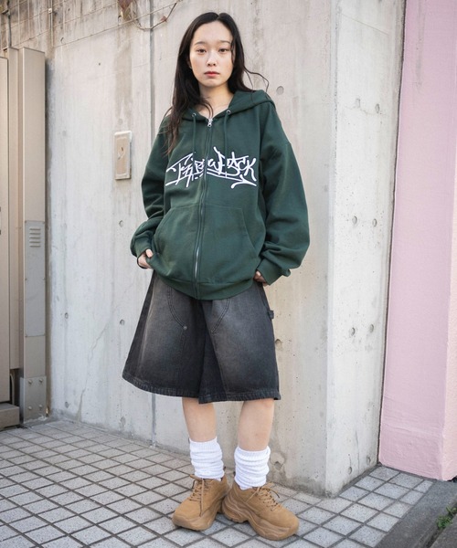 WEGO（ウィゴー）の「WEGO/ワッペンロゴジップパーカー（パーカー・メンズ・ブラウン/ブラック/ダークグリーン/杢グレー・MEDIUM/LARGE）」の14枚目の写真