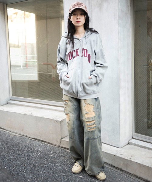 WEGO（ウィゴー）の「WEGO/ワッペンロゴジップパーカー（パーカー・メンズ・ブラウン/ブラック/ダークグリーン/杢グレー・MEDIUM/LARGE）」の10枚目の写真