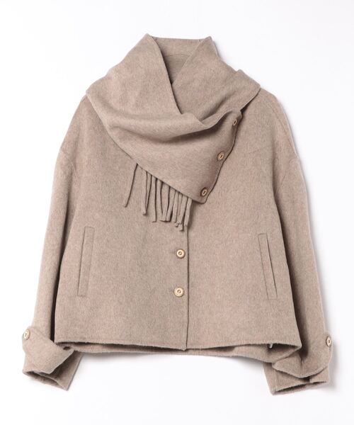 セール】マフラー付きウールジャケット（その他アウター）｜aimoha