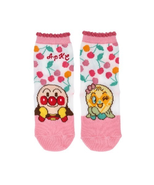 ANPANMAN KIDS COLLECTION(アンパンマンキッズコレクション)の「さくらんぼ柄クルーソックス(ソックス/靴下・キッズ・オフホワイト/ピンク・15-17cm/11-13cm/13-15cm)」の2枚目の写真