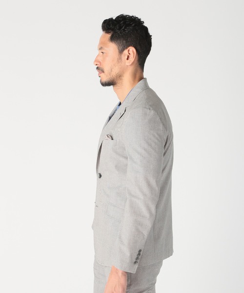 MEN'S BIGI(メンズビギ)の「〈イージーケア/吸水速乾〉COOL DOTS メランジプリントジャケット(テーラードジャケット・メンズ・ネイビー/グレー/ブルー/グリーン・01/02/03/04)」の6枚目の写真