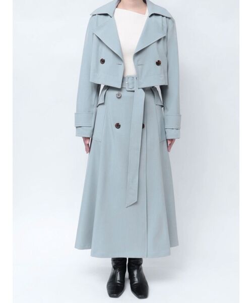 LAGUNAMOON（ラグナムーン）の「TRマルチWAYトレンチコート（トレンチコート・レディース・アイボリー/ライトブルー・SMALL/MEDIUM）」の11枚目の写真