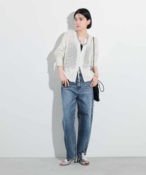 Shelly island（シェリーアイランド）の「ラメメッシュダブルジップカーデ（カーディガン/ボレロ・レディース・ホワイト/ブラック/ピンク・FREE）」の8枚目の写真