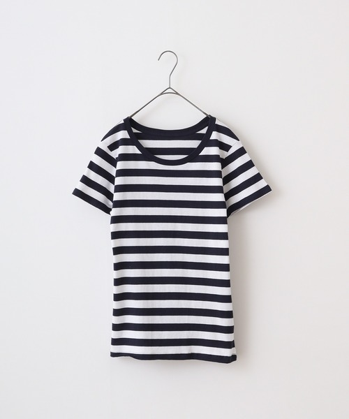 TRUSS(トラス)の「TRUSS ウィメンズボーダーTシャツ(Tシャツ/カットソー・レディース・グレー系/ホワイト系/ホワイト×ブラック/ホワイト×ネイビー・XS)」の22枚目の写真