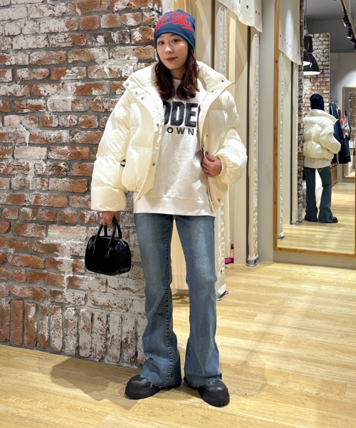 RODEO CROWNS WIDE BOWL（ロデオクラウンズワイドボウル）の「LOGOニットビーニー（ニットキャップ/ビーニー・レディース・ブルー/グレー/ブラック・FREE）」の21枚目の写真