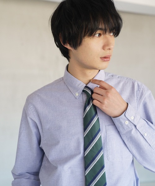 GLOBAL WORK（グローバルワーク）の「イージーケアオックス/ボタンダウンシャツ/147192（シャツ/ブラウス・メンズ・サックスブルー/グレイッシュベージュ/ネイビー/ピンク/ライトグレー/ネイビー系7/ブルー/オフホワイト・SMALL/X-LARGE/LARGE/MEDIUM/X-SMALL/XX-LARGE/3XL）」の6枚目の写真