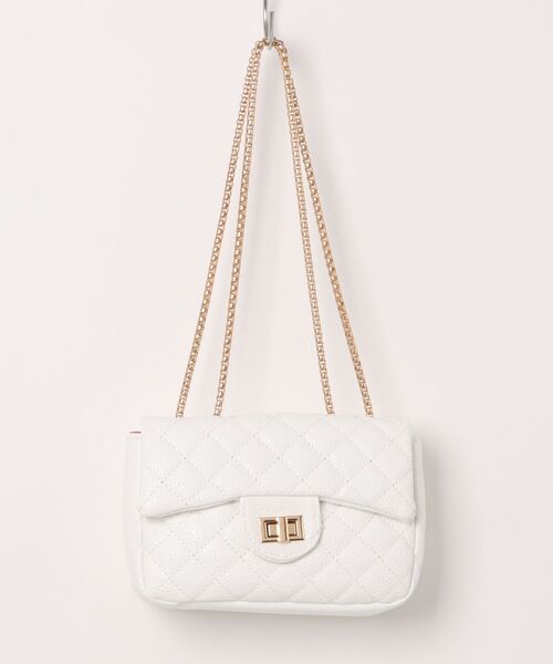 L LABEL（エルラベル）の「キルティングショルダーフラップバッグ（ショルダーバッグ・レディース・ピンク/ホワイト/ブラック/ベージュ・FREE）」の19枚目の写真