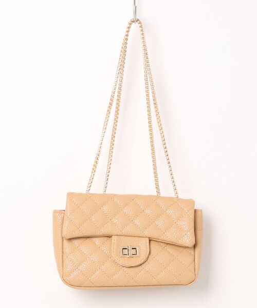 L LABEL（エルラベル）の「キルティングショルダーフラップバッグ（ショルダーバッグ・レディース・ピンク/ホワイト/ブラック/ベージュ・FREE）」の22枚目の写真