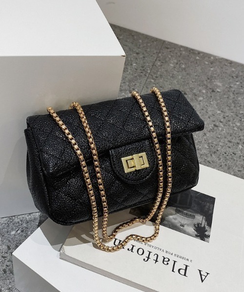 L LABEL（エルラベル）の「キルティングショルダーフラップバッグ（ショルダーバッグ・レディース・ピンク/ホワイト/ブラック/ベージュ・FREE）」の17枚目の写真