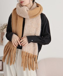 オレンジ色 フリンジ付きマフラー 箱付き オレンジ色 フリンジ付きマフラー 箱付き マフラー（オレンジ/橙色系