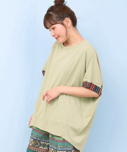 チチカカ(チチカカ)の「ドルマンコクーンジャカードプルオーバー(Tシャツ/カットソー・レディース・ボルドー/ブラック/ベージュ/グレー・FREE)」の3枚目の写真