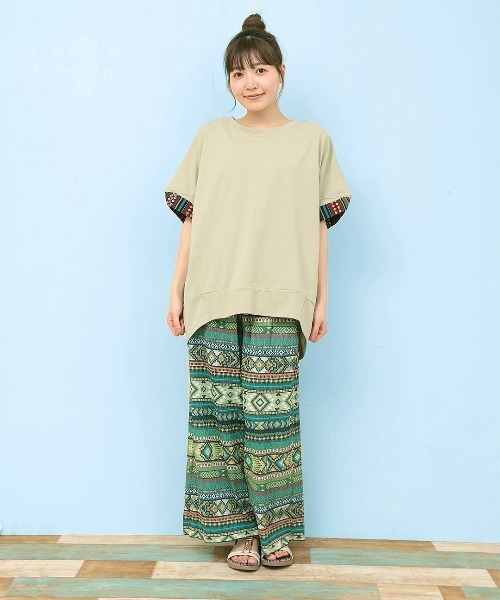 チチカカ(チチカカ)の「ドルマンコクーンジャカードプルオーバー(Tシャツ/カットソー・レディース・ボルドー/ブラック/ベージュ/グレー・FREE)」の15枚目の写真