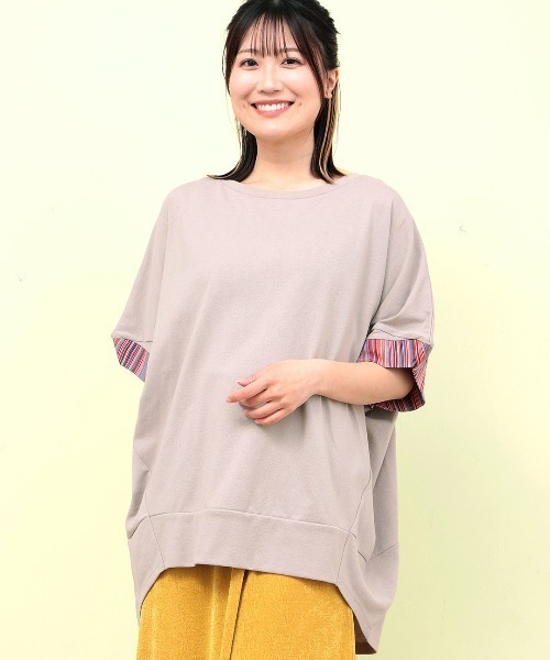 チチカカ(チチカカ)の「ドルマンコクーンジャカードプルオーバー(Tシャツ/カットソー・レディース・ボルドー/ブラック/ベージュ/グレー・FREE)」の18枚目の写真